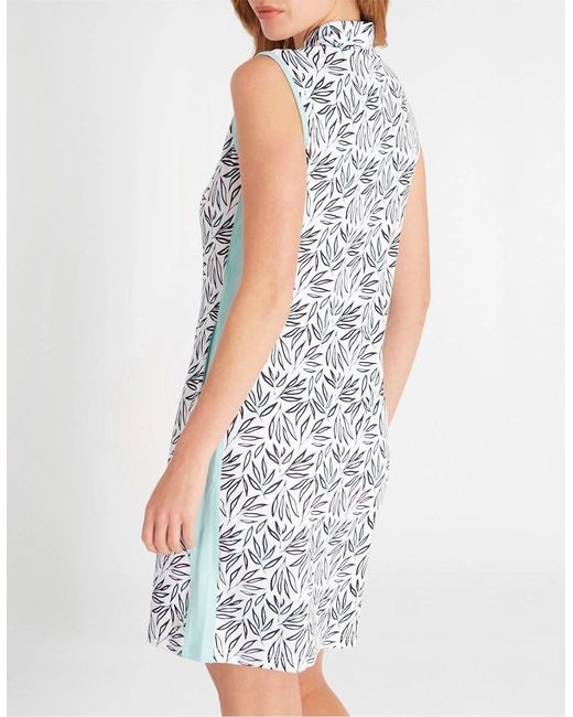 Calvin Klein Multicolor G Zip Neck Knee Length Shift Dress