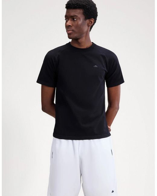 Ellesse Black Drexani Ss Seamless Tee for men