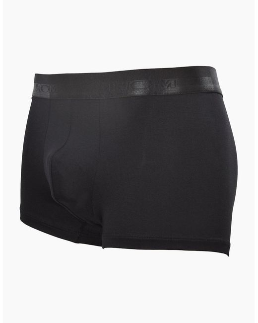 Hom Black Classic Cotton Modal Boxer Brief for men