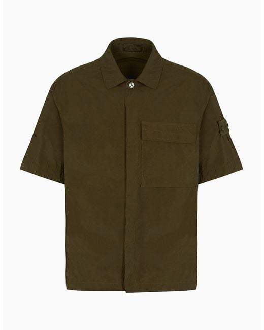 Stone Island Green Ghost 1200019 Ss Shirt for men