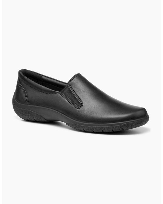 Hotter Black Glove Ii Extra Wide Fit Slip On Shoes