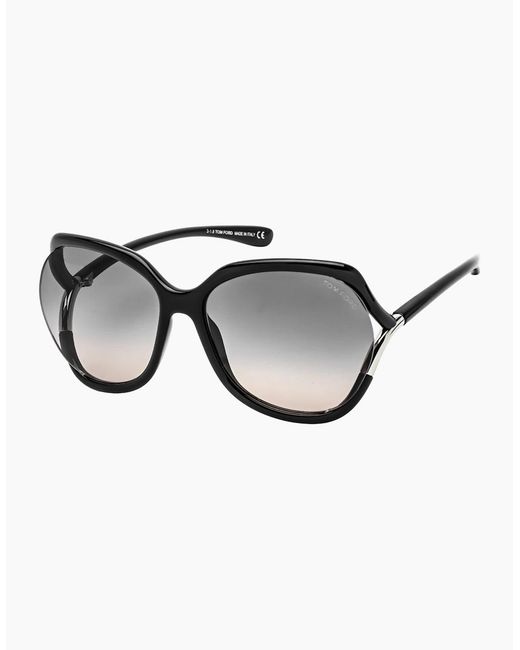 Tom Ford Brown Anouk-02 Gradient Smoke Lens Shiny Sunglasses