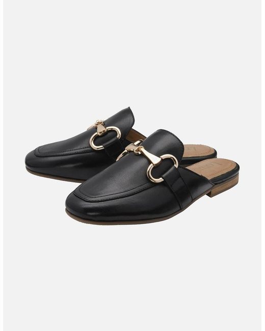 Lotus Black Taylor Backless Loafers