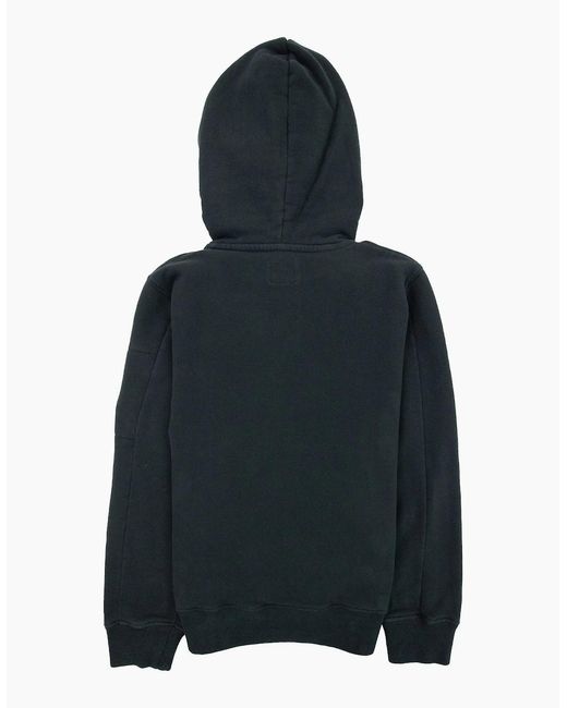 C P Company Black Undersixteen Arm Lens Hoodied Sweatshirt 999 for men