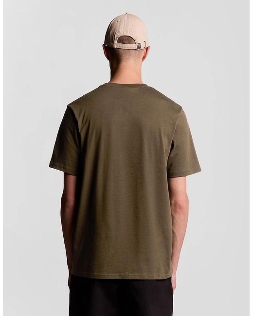 Lyle & Scott Green Cotton Crew Neck T-Shirt for men