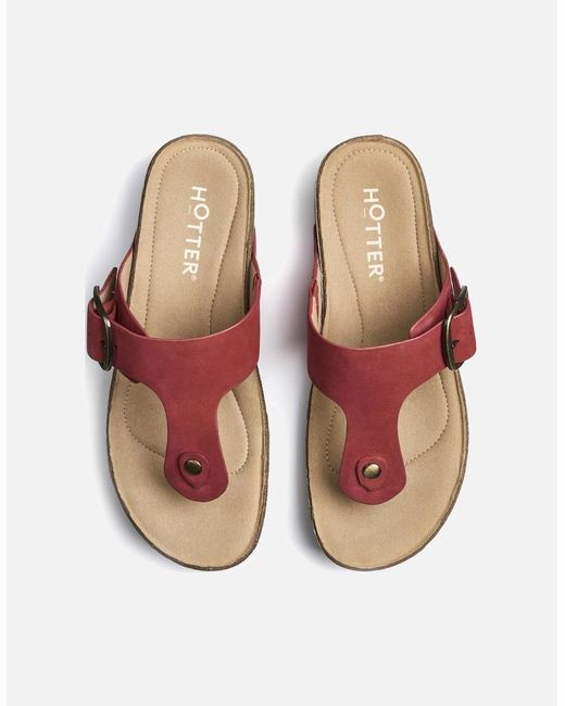 Hotter Pink Resort Toe Post Sandals