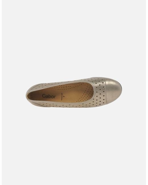 Gabor Gray Ruffle Punched Detail Casual Shoes