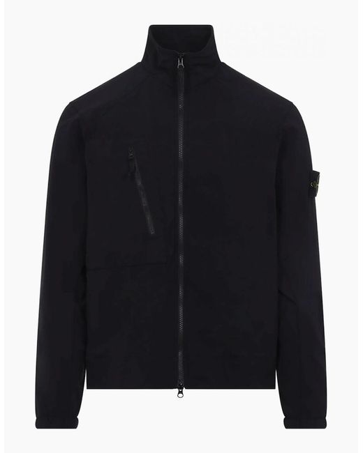 Stone Island Black S0375 1200036 Stretch Nylon Fleece Light Shell Jacket for men