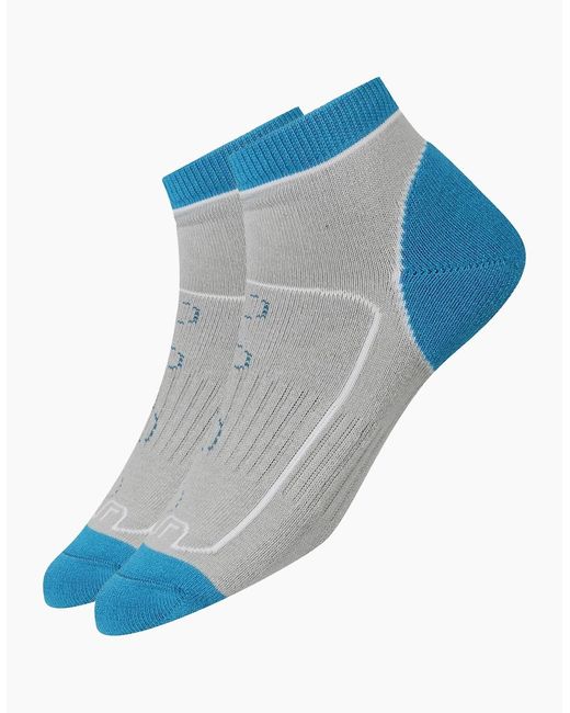 Regatta Blue Ladies Samaris Trail Colour Block Ankle Socks (Pack Of 2)