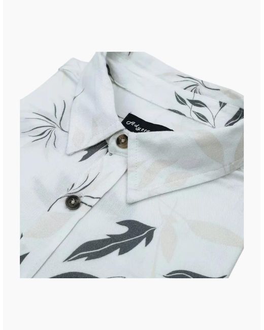 Springfield White Hawaiian Shirts Aloha Summer Casual Beach Holiday Viscose Floral New Top for men