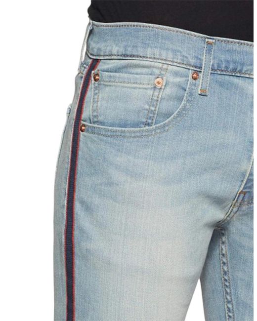 Levi's Blue Levi's 65504 Jeans Original Riveted Stretch Skinny Straight Fit Denim Pants for men