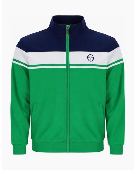 Sergio Tacchini Green Damarindo Track Top Jacket Maritime//Fern for men