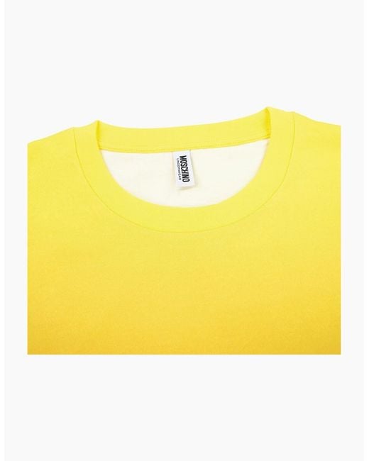 Moschino Yellow Underwear Logo Tape Lounge T Shirt for men