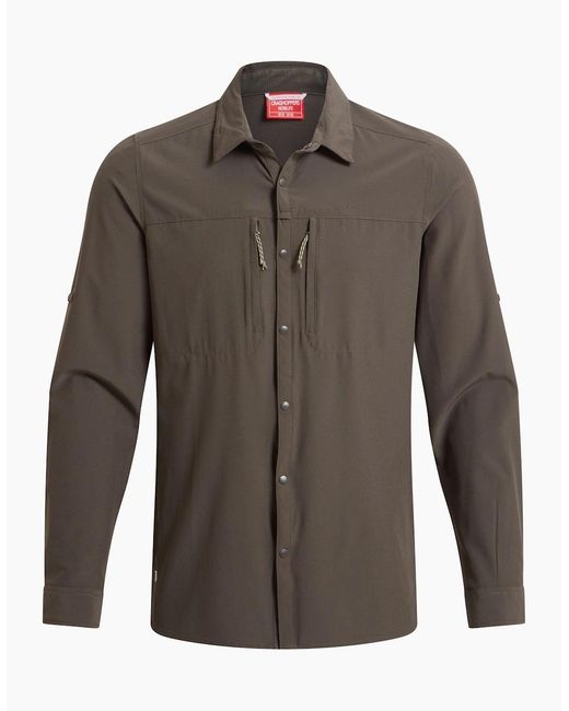 Craghoppers Blue Nosilife Long-Sleeved Shirt for men