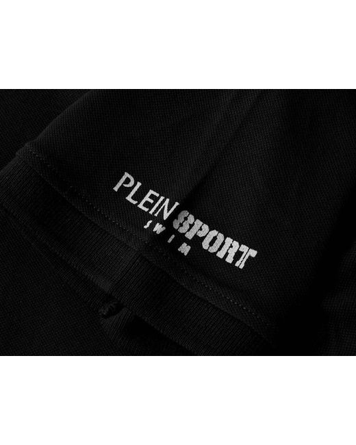 Philipp Plein Black Plein Sport Small Logo Polo Shirt for men