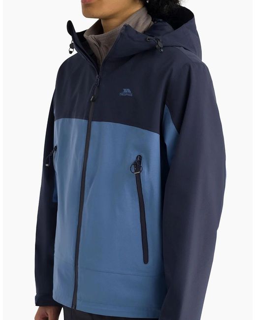 Trespass Blue Ewen Waterproof Jacket for men