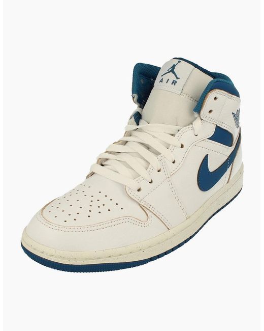 Nike White Air Jordan 1 Mid Se Trainers Fn5215 141 for men