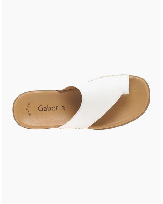 Gabor White Lanzarote Sandals