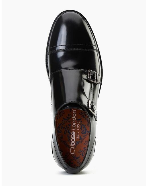 Base London Black Knight Monk Shoes for men
