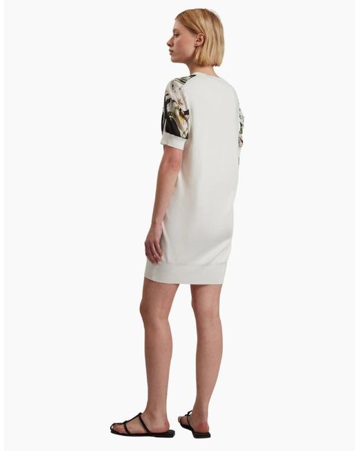 Ted Baker Gray Roneea Printed Woven Front Ivory Boxy Dress