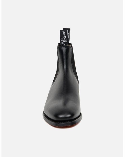 R.M.Williams Black Classic Craftsman Chelsea Boots for men