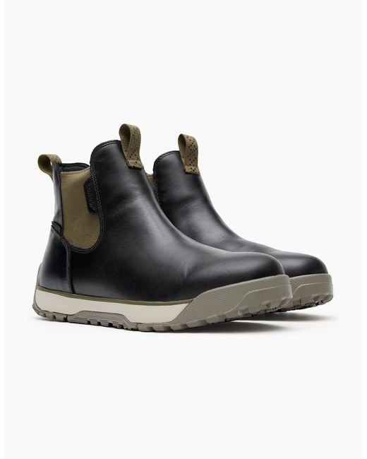 XtraTuf Black Ankle Deck Leather Pirate Wellington Boots for men