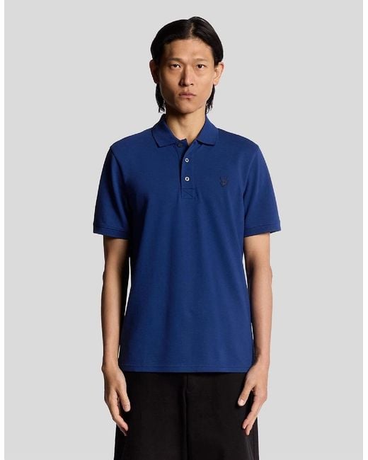 Lyle & Scott Blue Superfine Polo Shirt for men