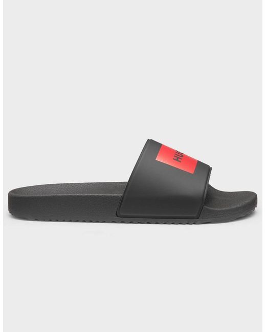 Boss Black Hugo Timein Slides With Logo Strap for men