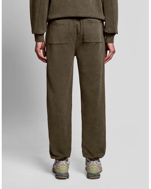 Lyle & Scott Green Heavy Wash Cotton Joggers for men