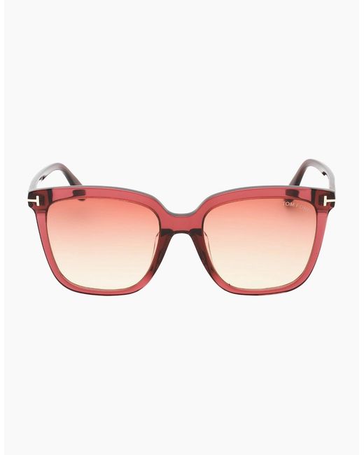 Tom Ford Pink Selby Shiny Bordeaux Sunglasses
