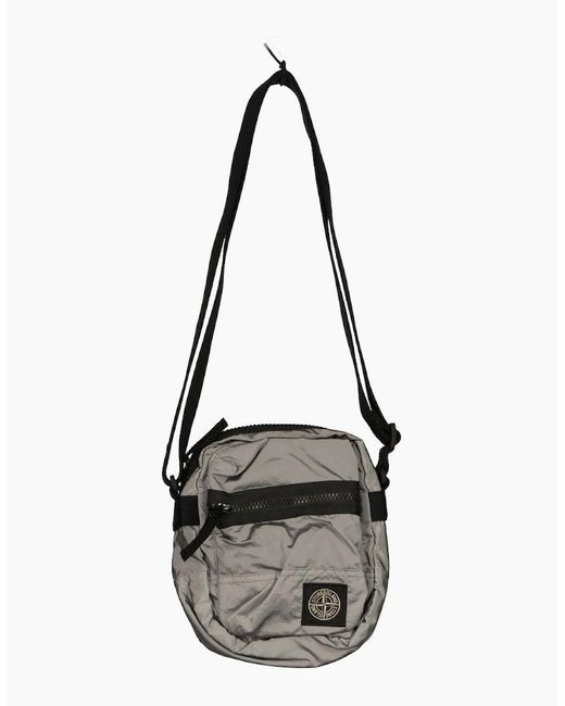 Stone Island Black Nylon Metal Crossbody Bag for men