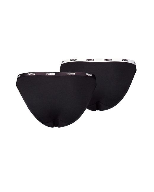 PUMA Blue 2-Pack Classic Logo Low-Rise Bikini Briefs