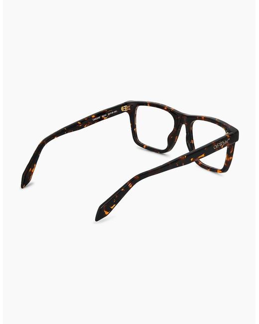 Off-White c/o Virgil Abloh Brown Style 8J Rectangle Full Rim Sunglasses for men