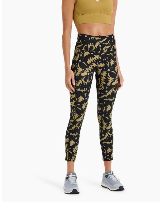 Roxy Black Heart Into It Ankle Patterned Leggings