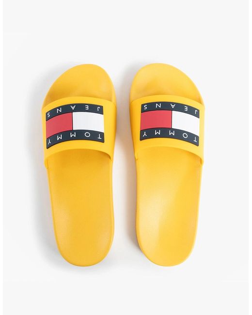 Tommy Hilfiger Yellow Tj Pool Slides Slides Warm for men