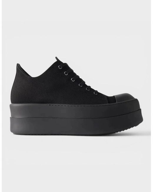 Rick Owens Black Double Bumper Low Sneakers