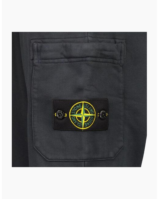 Stone Island Gray Slim Fit Cargo Sweatpants for men