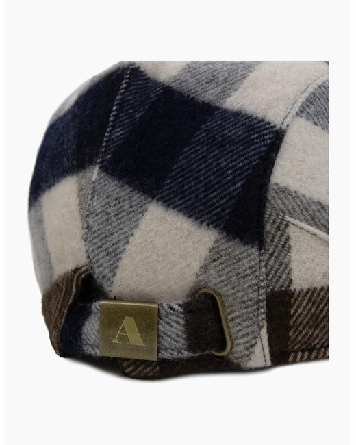 Aquascutum Blue Water Repellent Flat Cap 30 for men