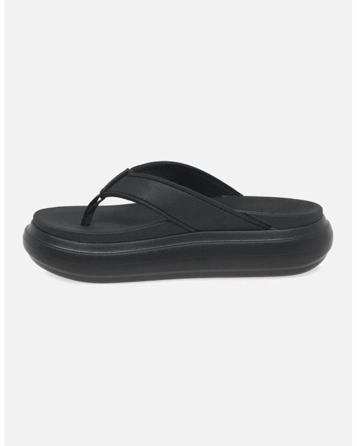 Reef Black Cushion Bondi Toe Post Sandals