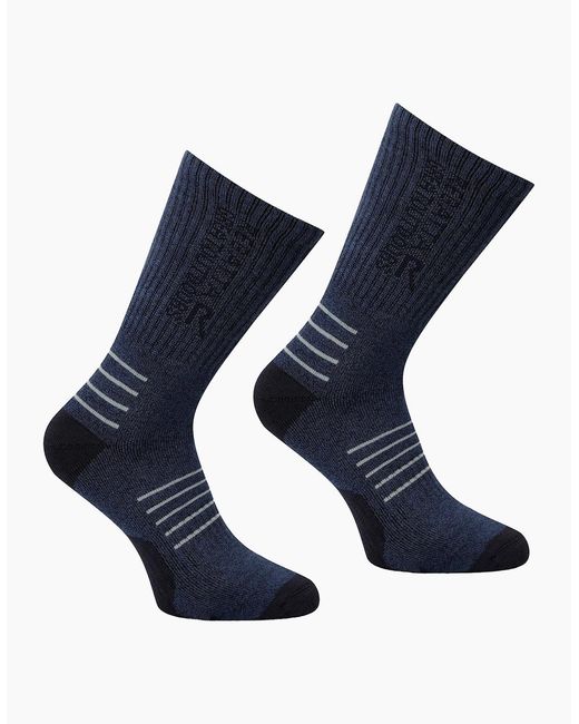 Regatta Blue Bamboo Crew Socks for men