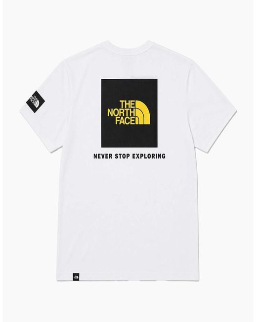 The North Face White T Shirts Crew Neck Bb Sr Ss Summer Cotton Tee for men