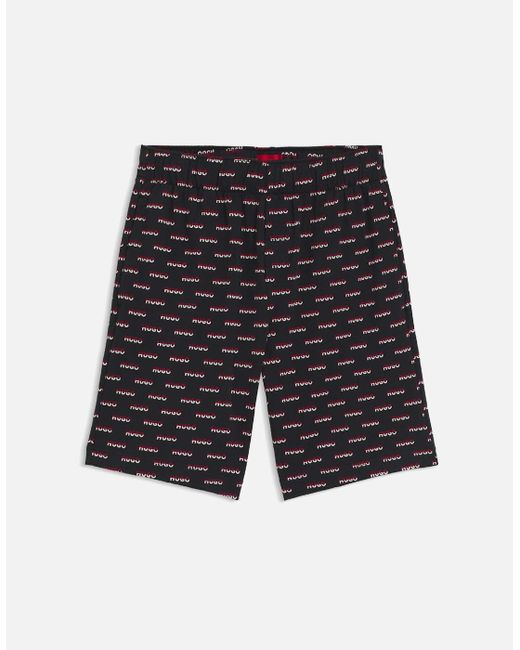 Boss Black Logo Print Pyjama Shorts for men