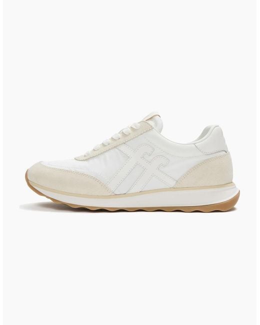 Fitflop White Retro-Q Ff Nylon Urban Mix Trainers