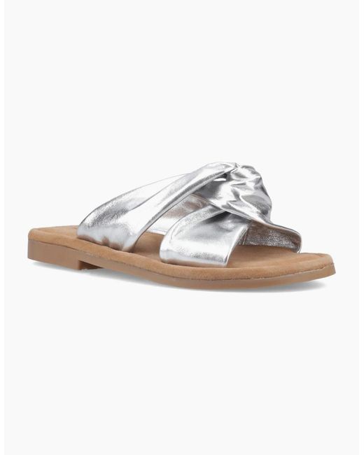 Hush Puppies White Amy Wide Fit Sandals