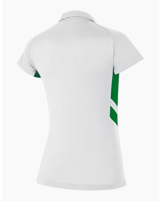 Nike White Ladies Contrast Panel Raglan Polo Shirt