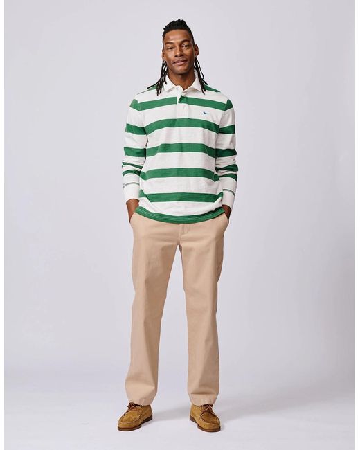 aubi Green Irnham Rugby Shirt for men