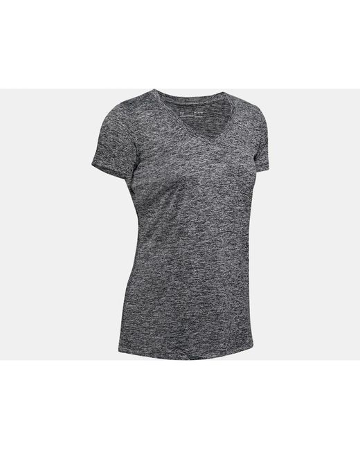 Under Armour Gray Ua Tech Twist V-Neck Loose Fit T Shirt