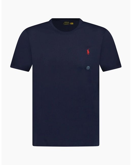 Polo Ralph Lauren Blue Custom Slim Fit T-Shirt for men
