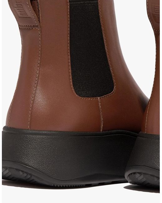 Fitflop Brown F-Mode Flatform Chelsea Boots Rich