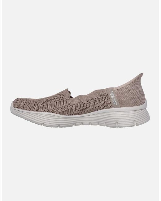 Skechers Gray Seager Believe It Textile Dark Taupe Trainers